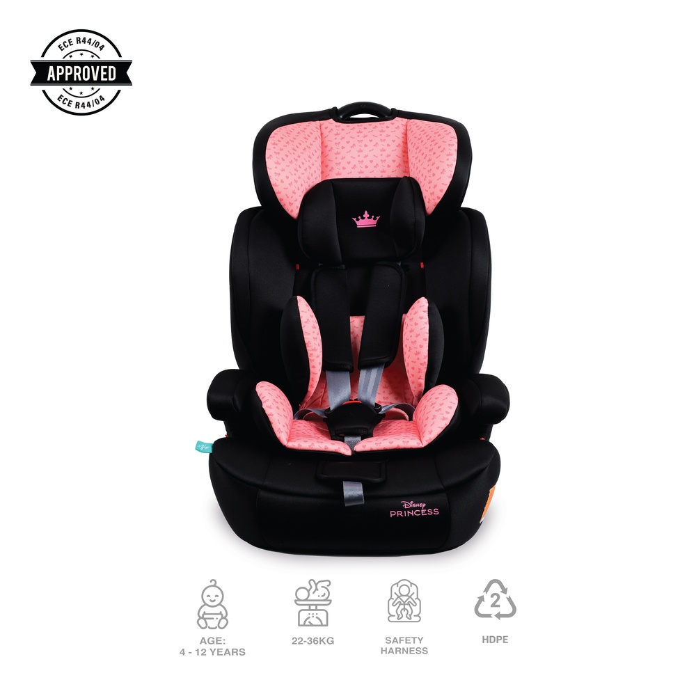 Disney - 3-in-1 Princess Car Seat with Booster Seat - Light Pink