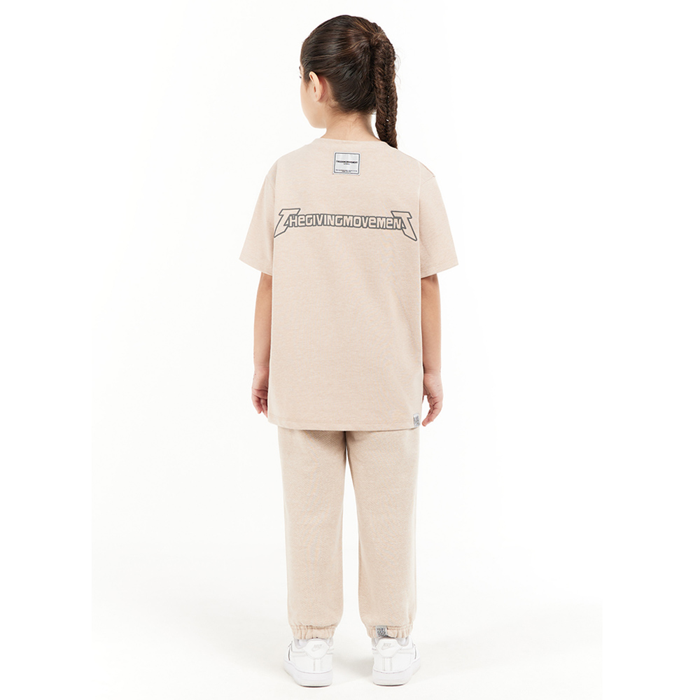 The Giving Movement - Kids Regular Fit T-Shirt - Dark Oatmeal