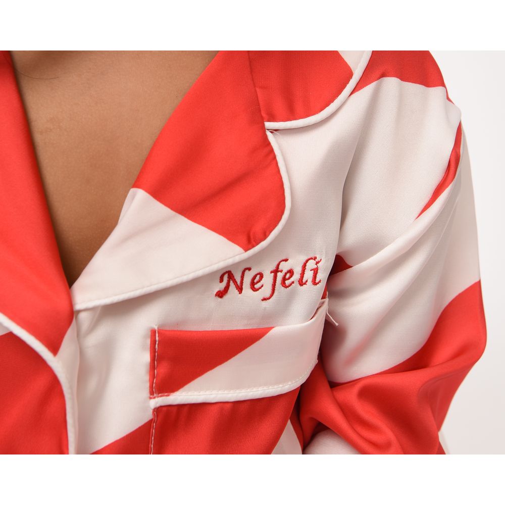TheHappyTribe - Womens Personalised Candy Cane PJ's