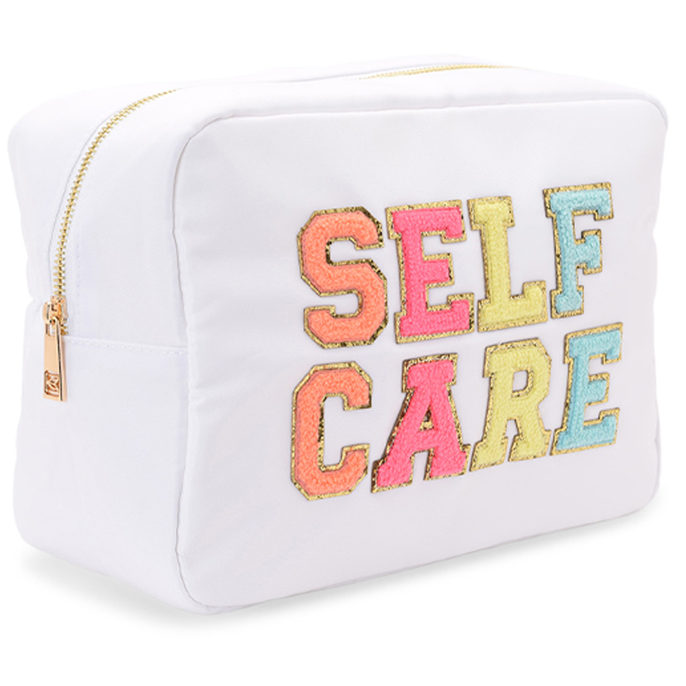 The Happy Tribe - Self Care Large Pouch - White