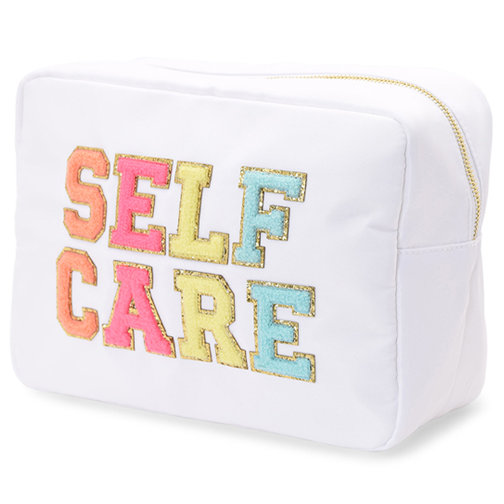 The Happy Tribe - Self Care Large Pouch - White