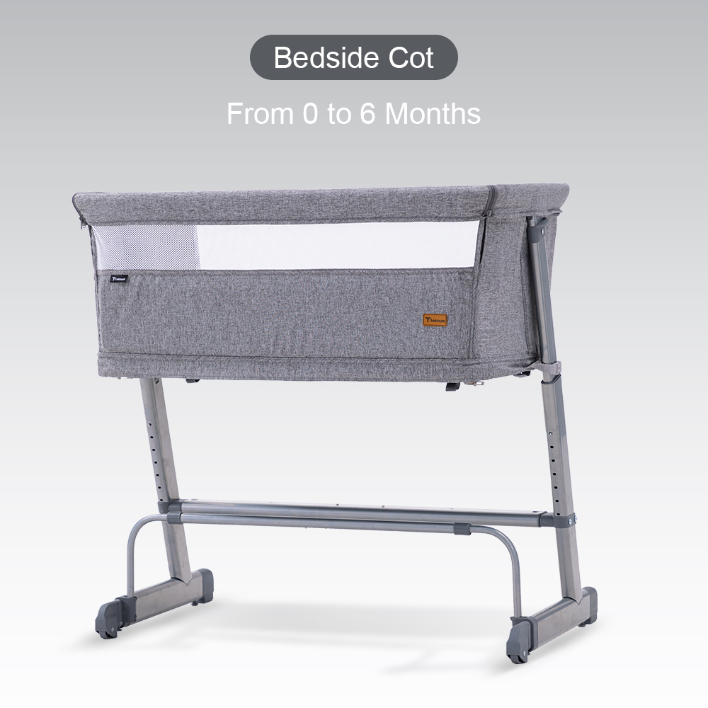 Teknum All-in-1 Bedside Crib Cot And Sofa Expansion Pack - Grey
