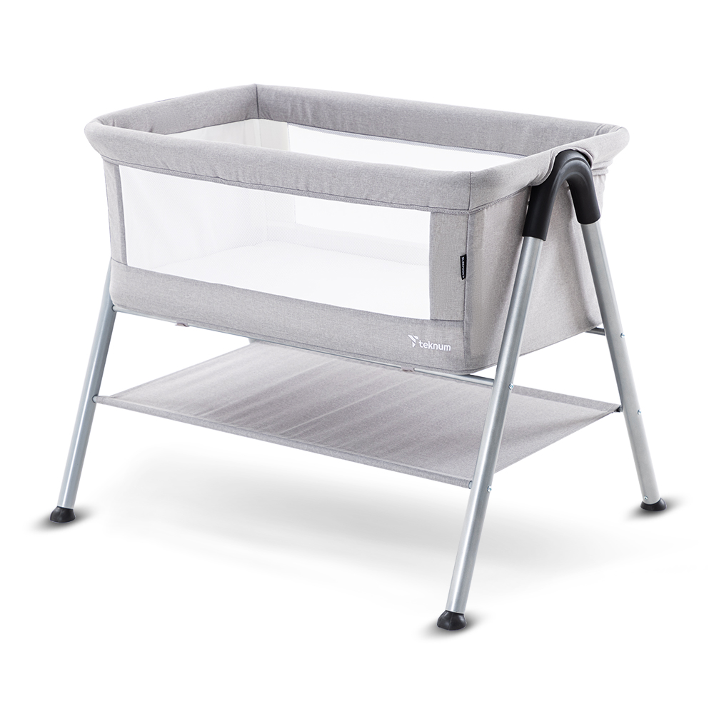 Teknum Sleepzen 2 Bedside Crib Bassinet - Grey