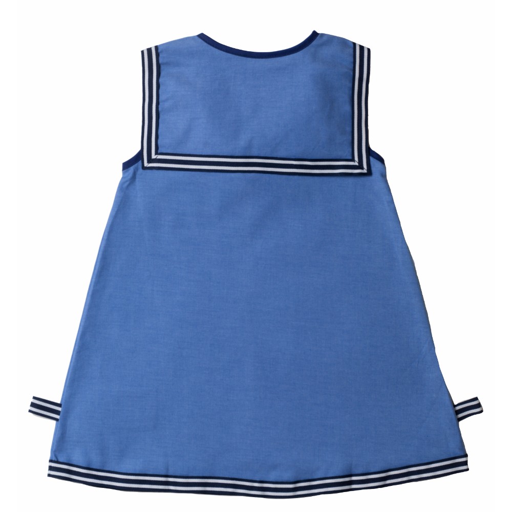 Tamina Marina Sleeveless Girls Dress - Deep Blue