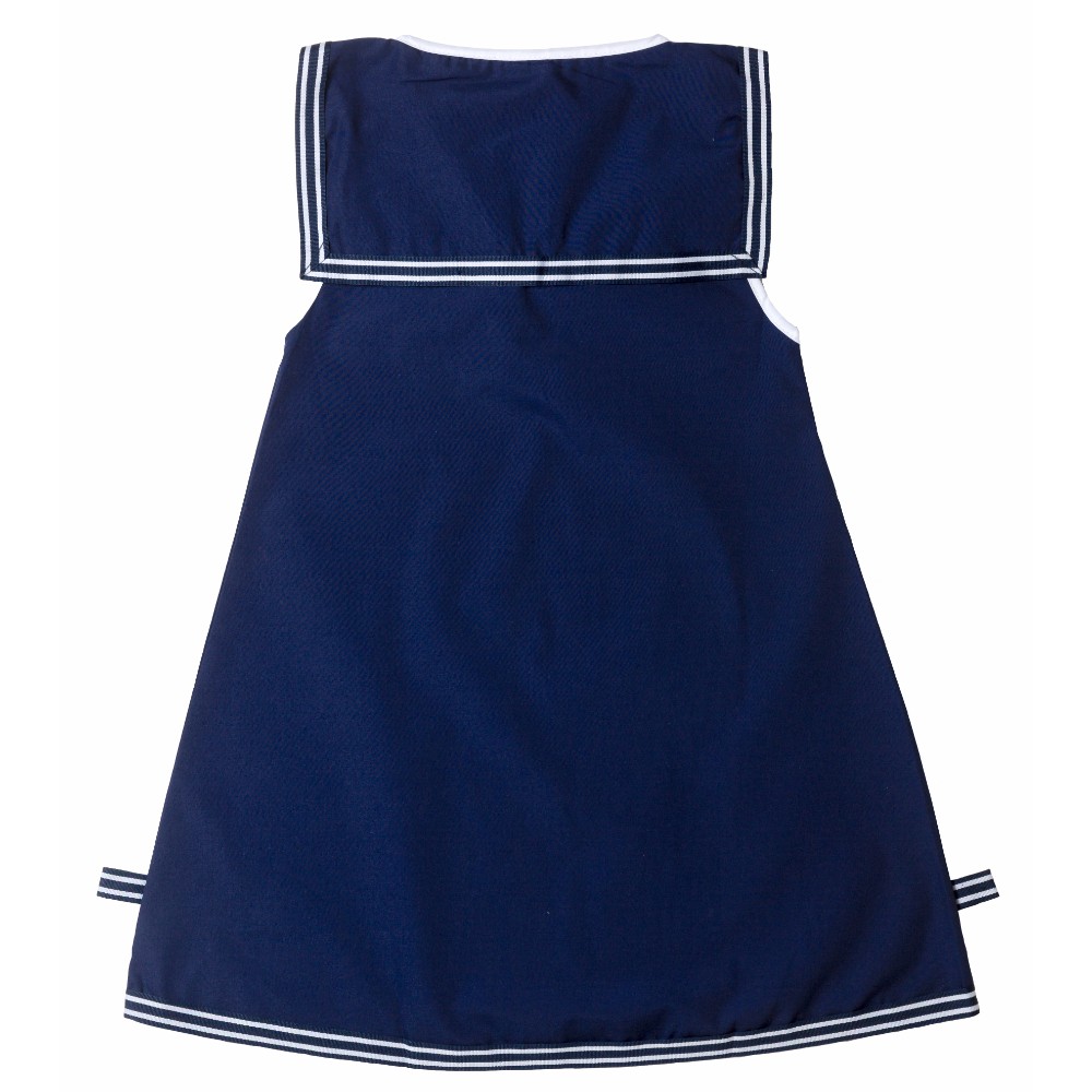 Tamina Marina Sleeveless Girls Dress - Dark Blue