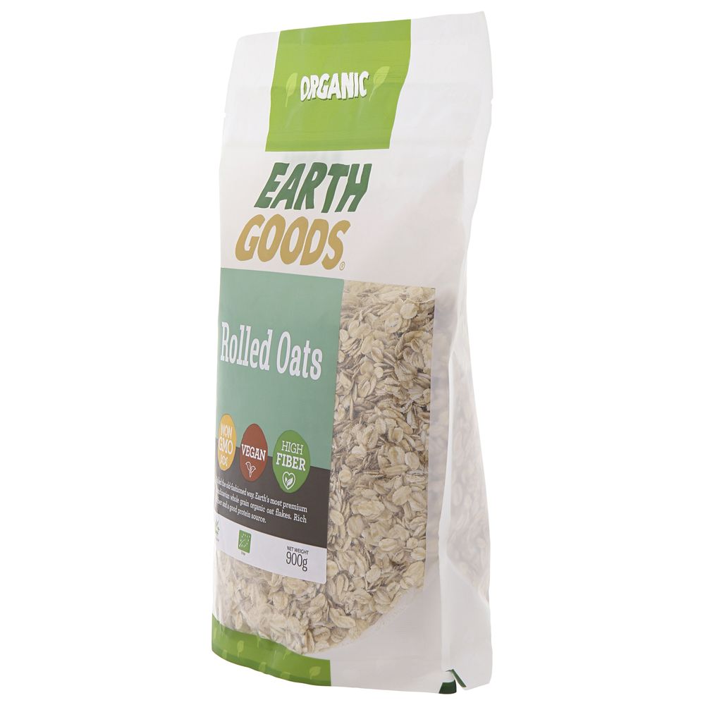 Earth Goods - Organic Oat Flakes Rolled Oats 900g