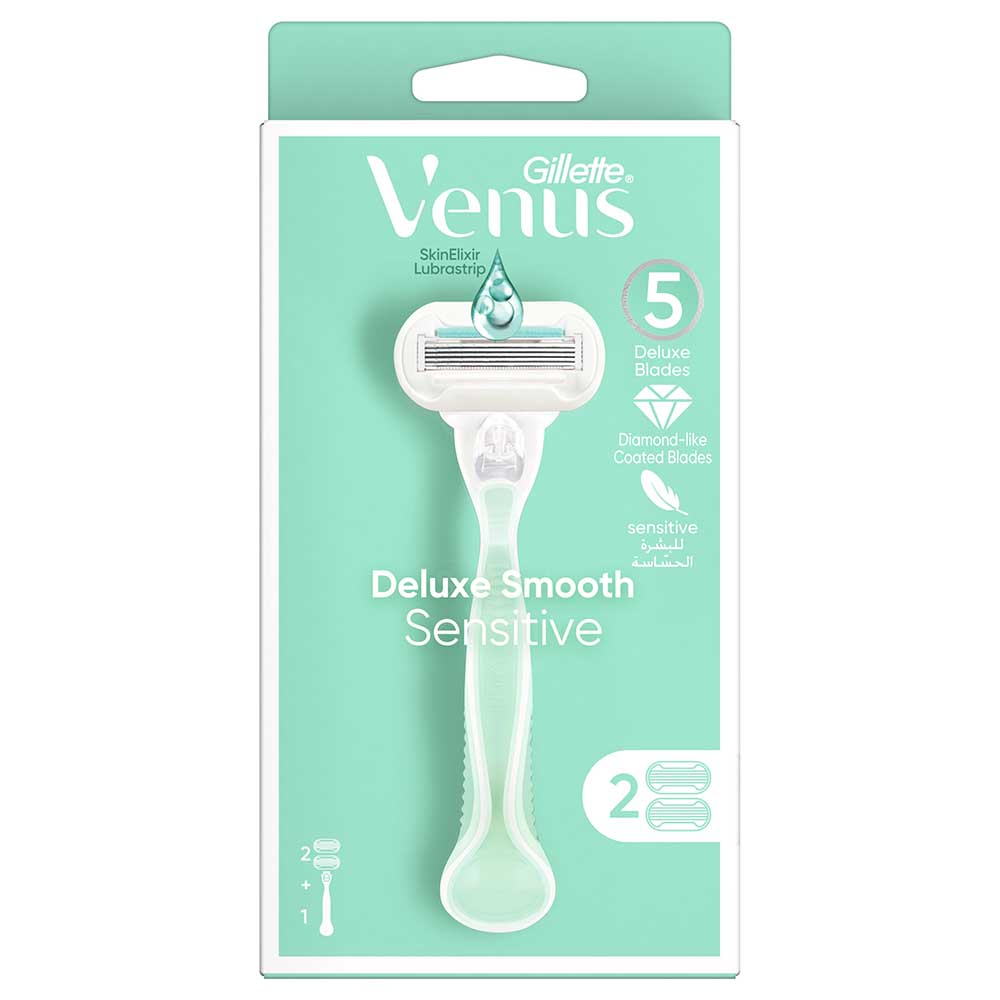 Venus - Deluxe Smooth Sensitive Razor with 2 Blade - Green