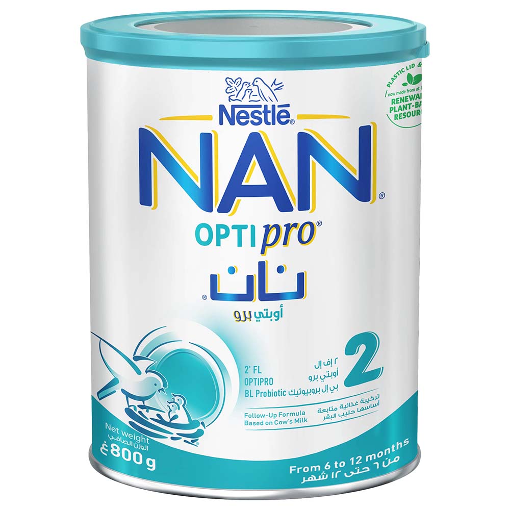 نان - نستله - حليب أطفال أوبتي برو 2 - 6-12 شهر - 800غ