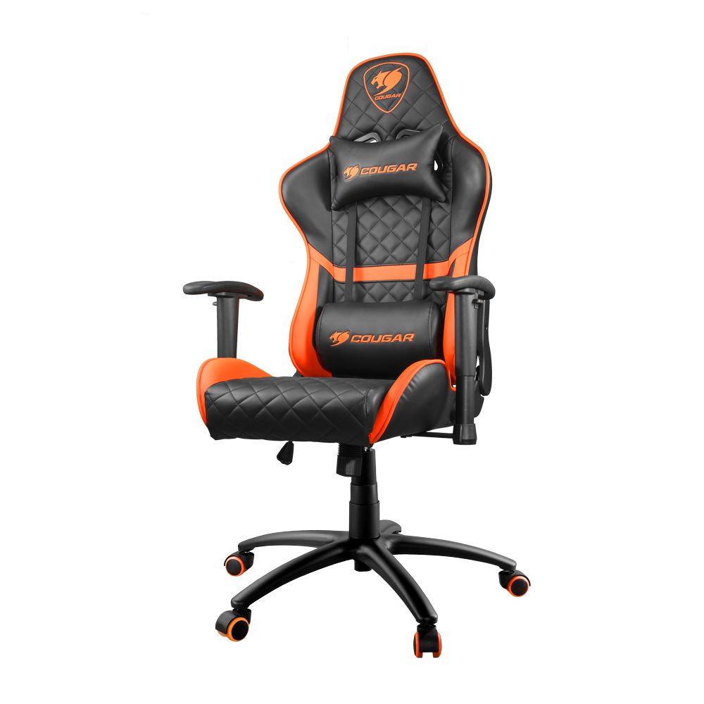 Cougar - Armor One Adjustable Gaming Chair - Black/Orange
