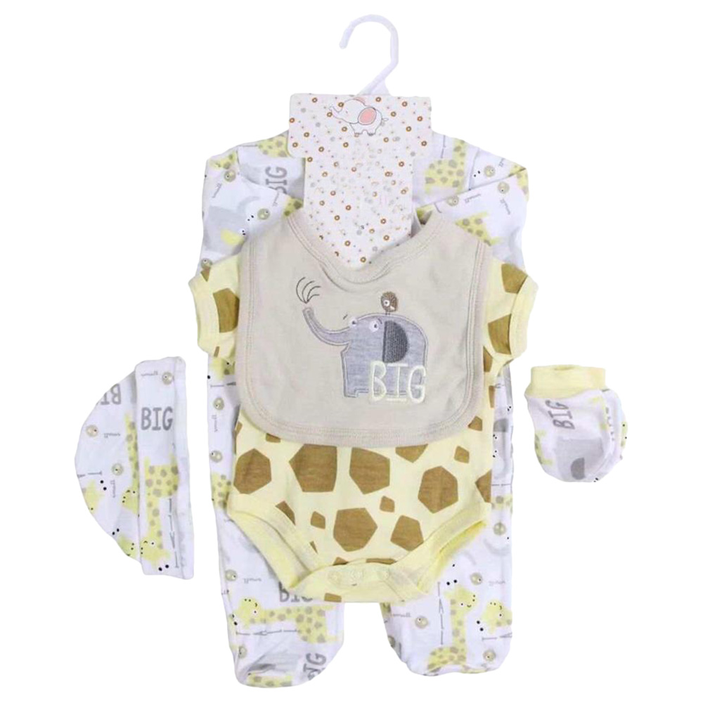 The Madeon Earth 5pcs Big the Giraffe Newborn Set - Yellow