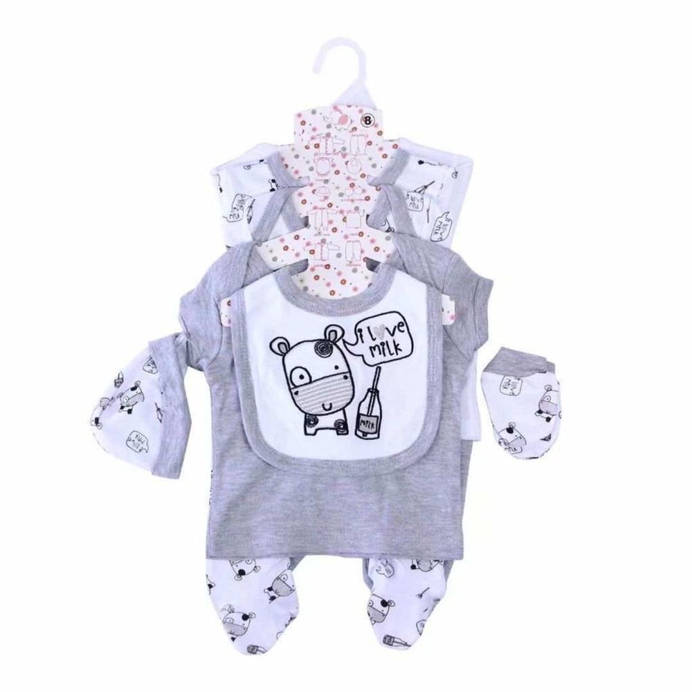 The Madeon Earth 8pcs Milkman Newborn Set - Grey