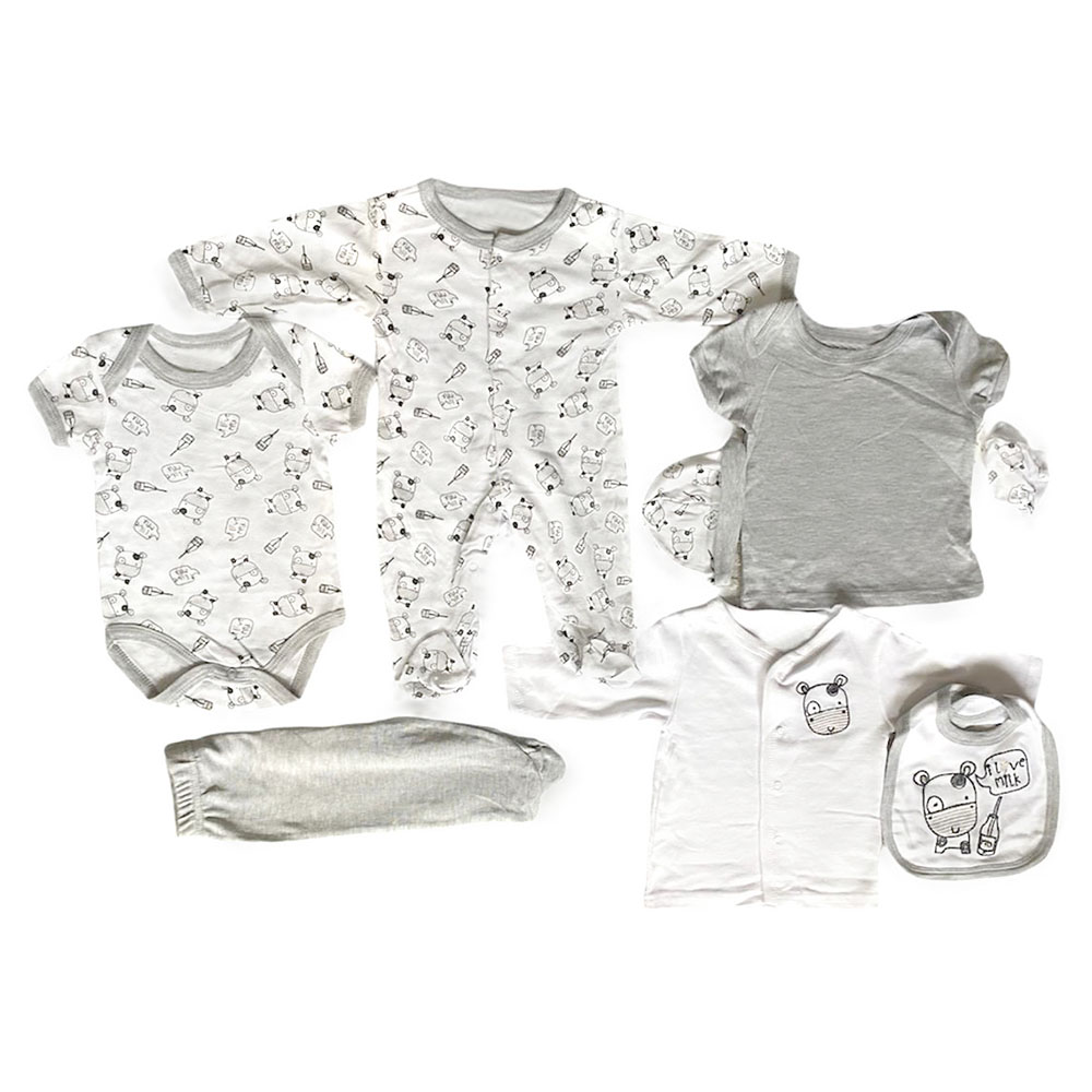 The Madeon Earth 8pcs Milkman Newborn Set - Grey