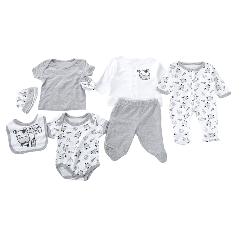The Madeon Earth 8pcs Milkman Newborn Set - Grey