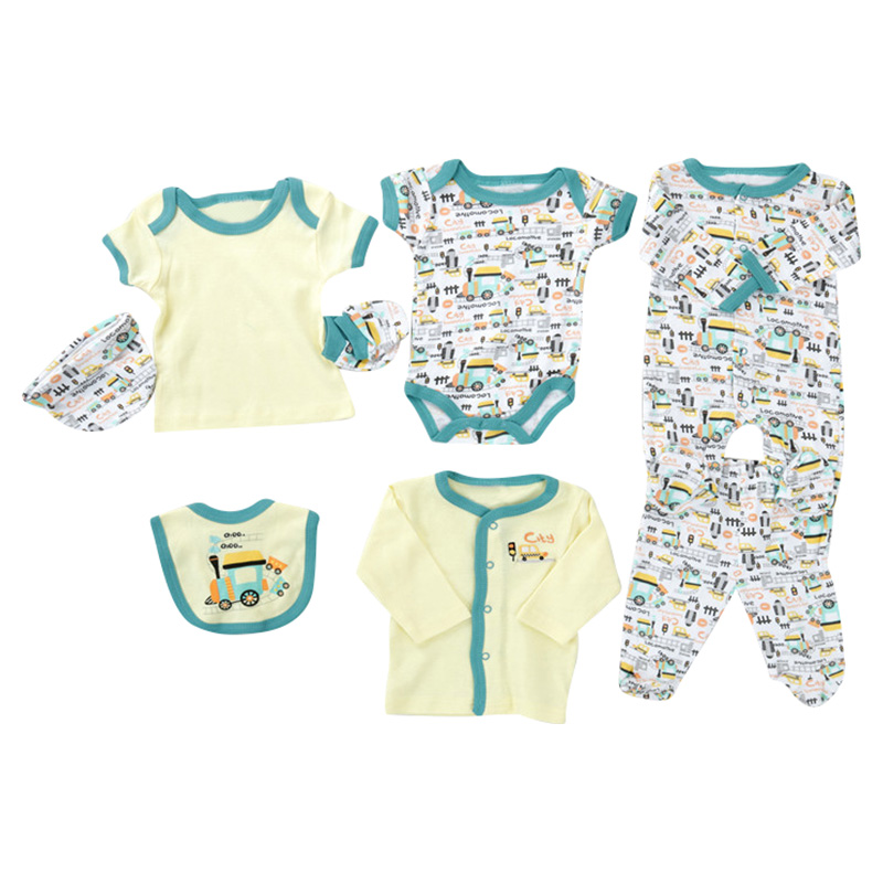 The Madeon Earth 8pcs Choo Choo Newborn Set - Yellow