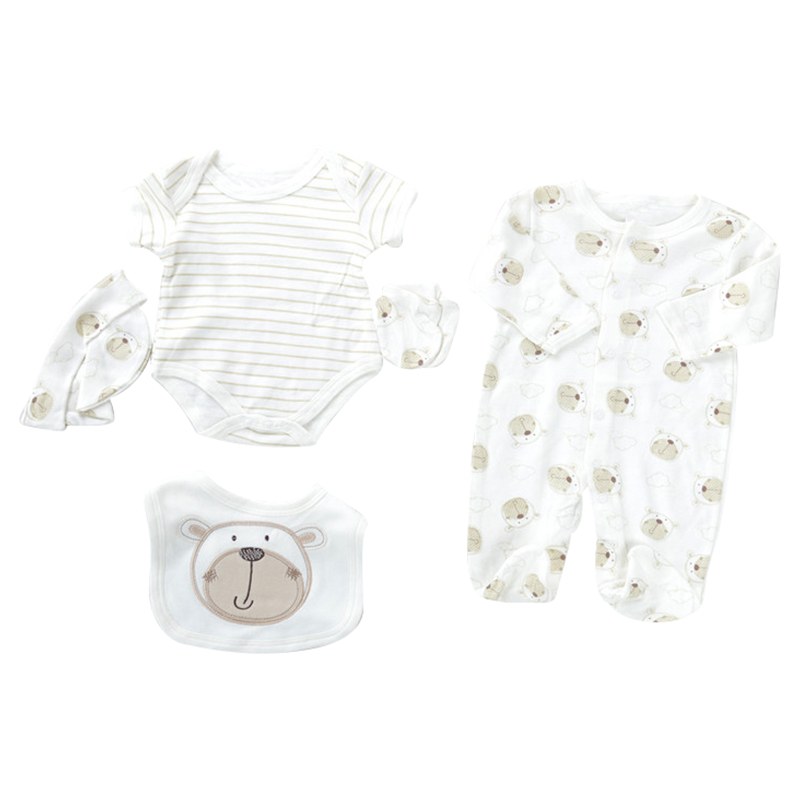 The Madeon Earth 5pcs Baloo the Bear Newborn Set - White