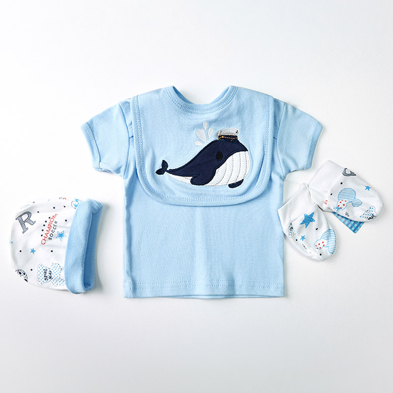 Themadeonearth - Organic New Born Set - Wally The Whale