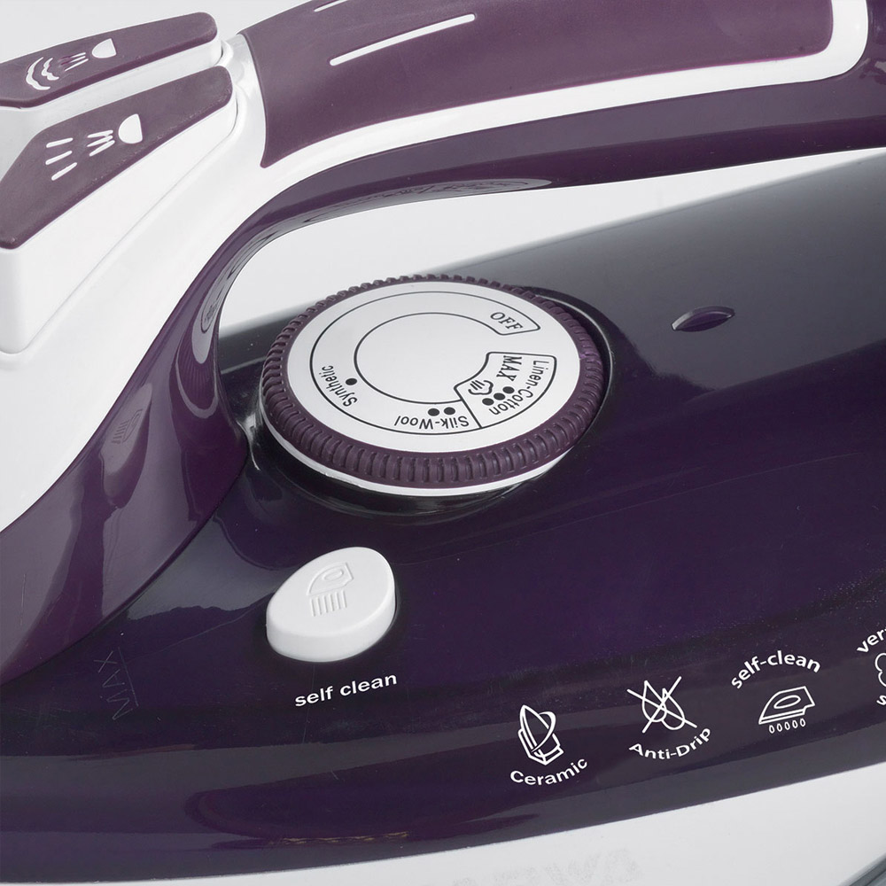Ariete Steam Iron 2200W Anti Drip System - Purple