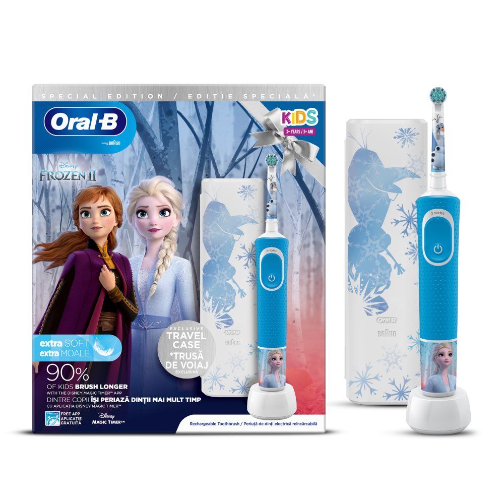 Oral B Kids Electric Toothbrush Disney Frozen with Travel Case