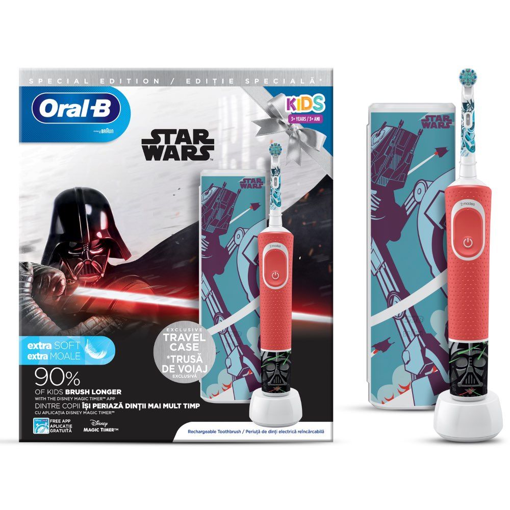 Oral B Kids Electric Toothbrush Star Wars with Travel Case