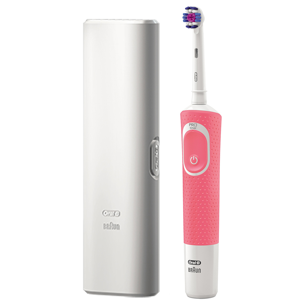 Oral B - Vitality 200 Electric Toothbrush with Travel Case - Pink