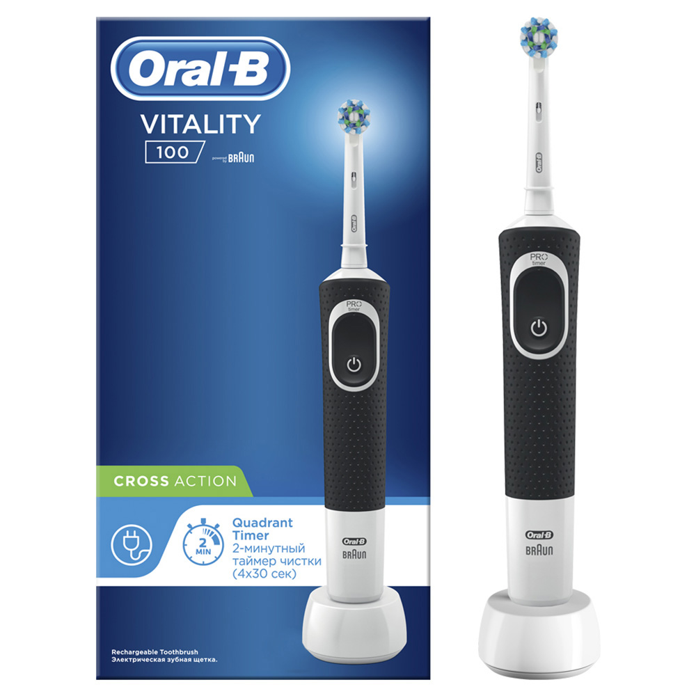 Oral B - Vitality 100 Black Electric Rechargeable Toothbrush