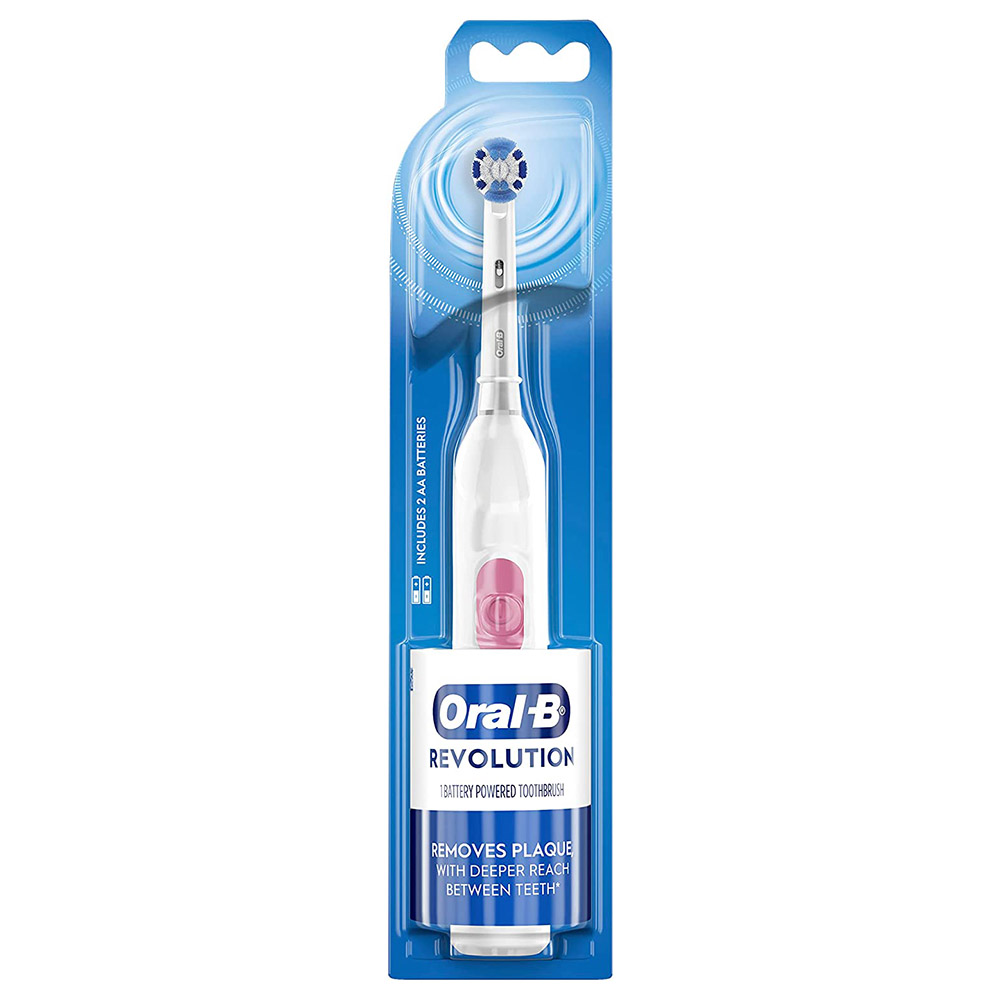 Oral-B - Revolution Battery Toothbrush with Timer & Round Brush Head - Color May Vary