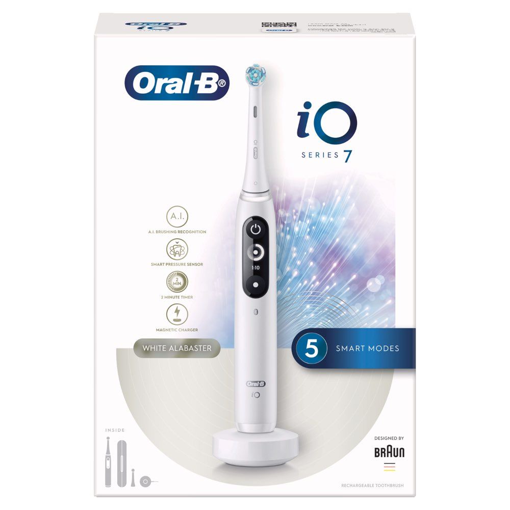 Oral-B - iO7 Electric Toothbrush - White Alabaster