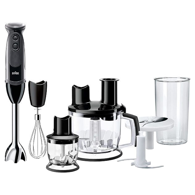 Braun MultiQuick Hand Blender with 6 Attachments Black