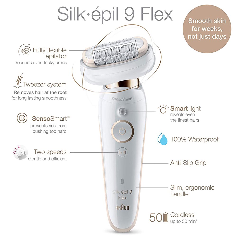 Braun - Epilierer "Silk-épil SES 9300 3D BS" in Weiß 3