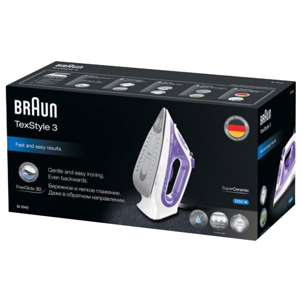 Braun SI 3042 Vi Text Style Steam 2350W Violet