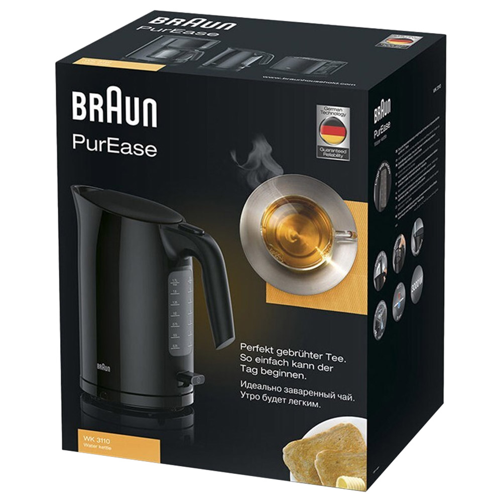 Braun WK3110 Black Kettle 1.7 L 3000W Black