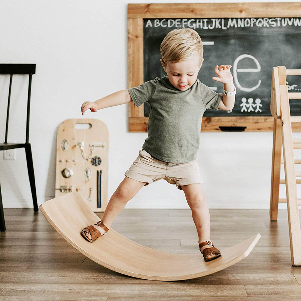 Lovely Baby - Wooden Balance Board - Dark Pink