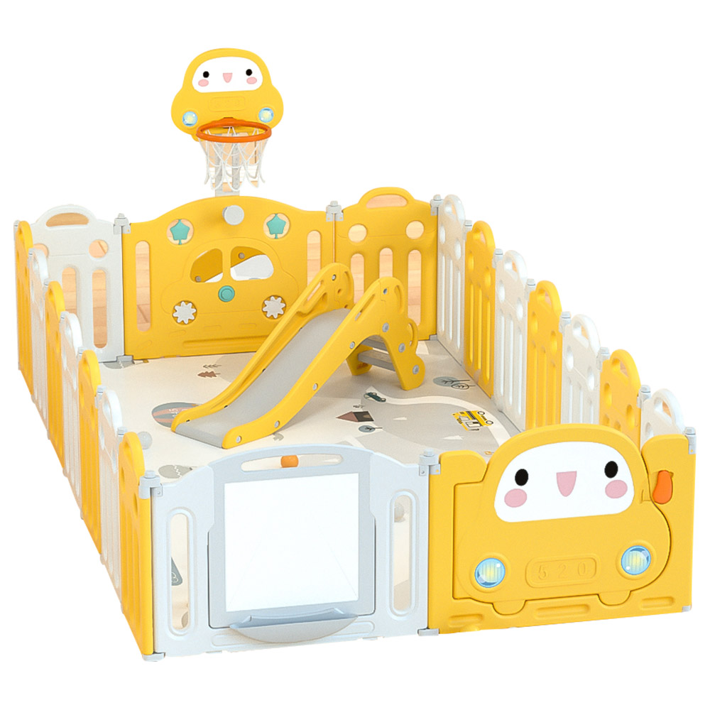 Lovely Baby - Kids Playpen with Basketball Hoop - 19pcs
