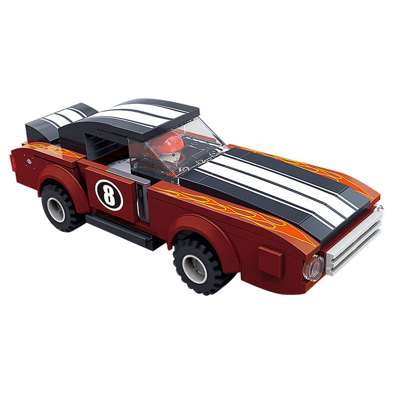 Cogo - Speed Crossing Classic Car Building Blocks - 157pcs