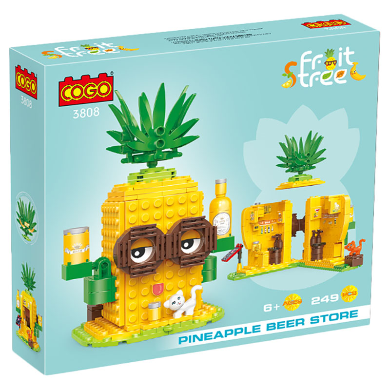 Cogo - Pineapple Refreshing Store Building Blocks - 249pcs