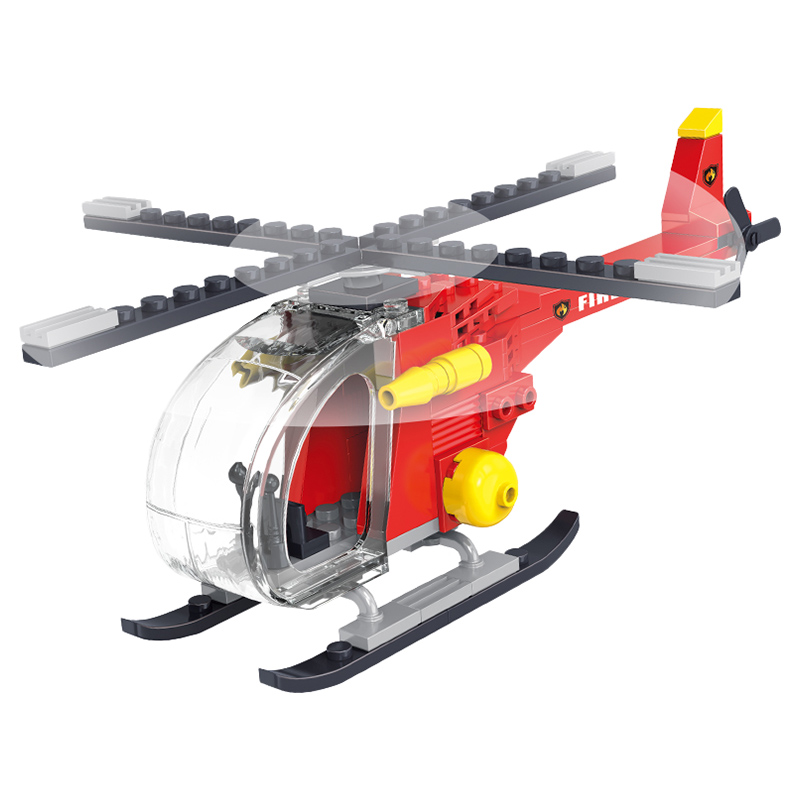 Cogo - Fire Helicopter Building Blocks - 79pcs
