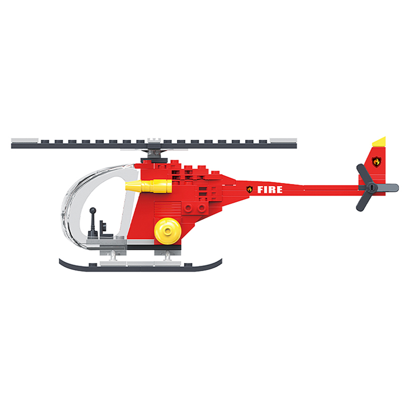 Cogo - Fire Helicopter Building Blocks - 79pcs
