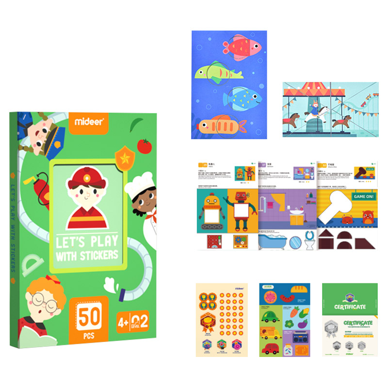 Mideer - Let's Play With Stickers - Level 2