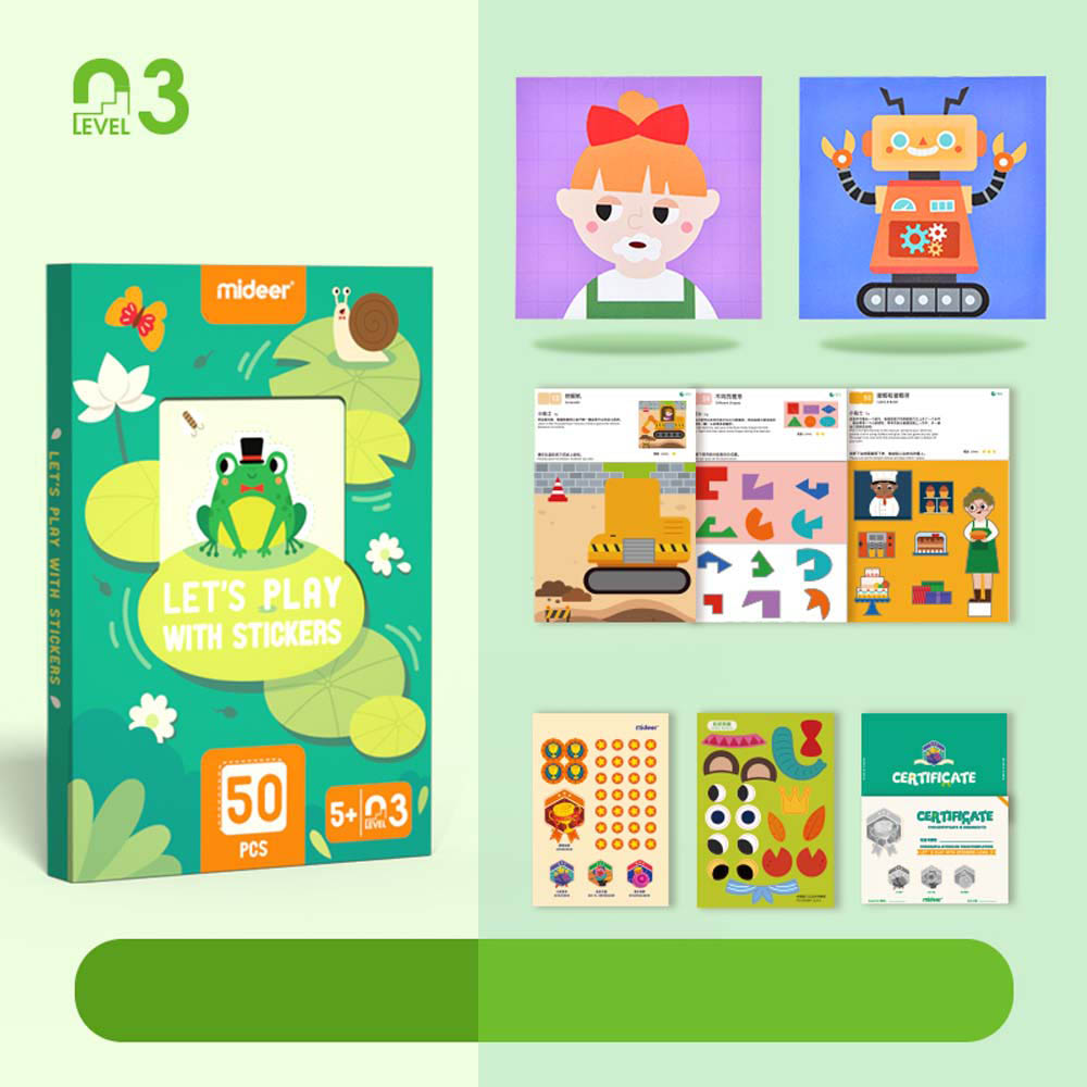 Mideer - Let's Play with Stickers - Level 3