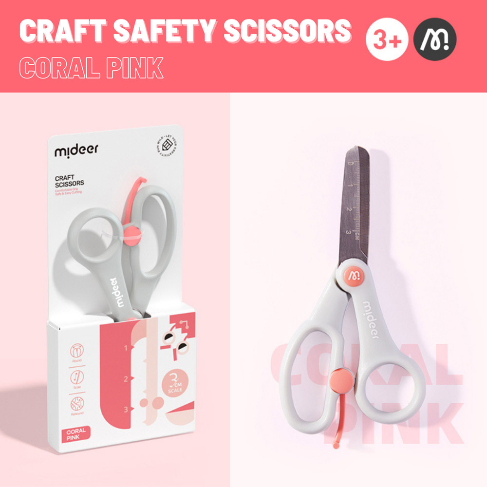 Mideer - Kids Safety Scissors - Coral Pink