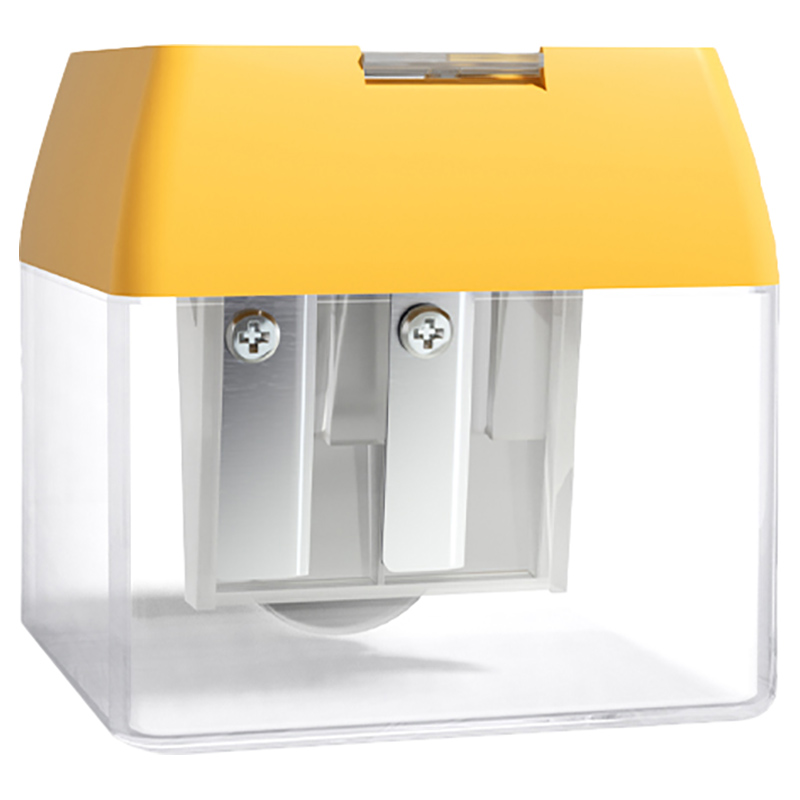 Mideer - 3-Hole Sharpener with Tub - Yellow