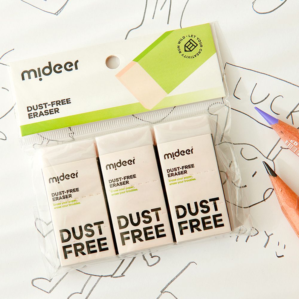 Mideer - Dust Free Eraser - Pack of 3