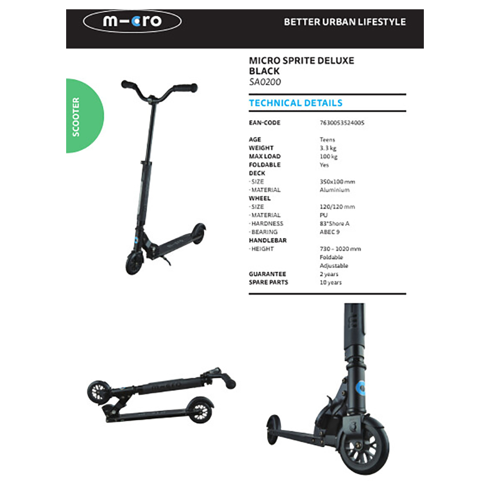 Micro - Sprite Deluxe Black