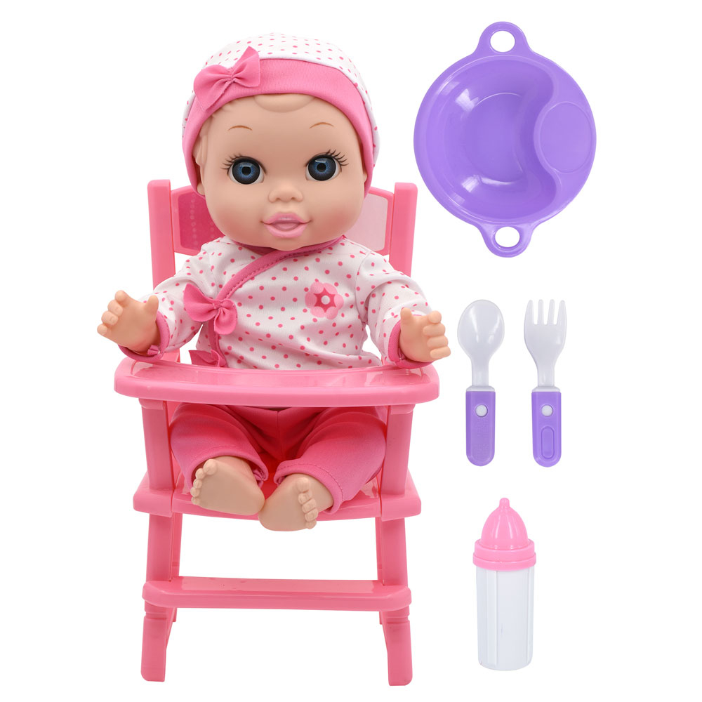 Baby Maziuna - Little Darlings Feed & Giggle Doll 8Pcs