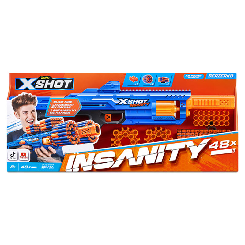 X-Shot - Insanity Berzerko 6 Shot Blaster with 48 Darts