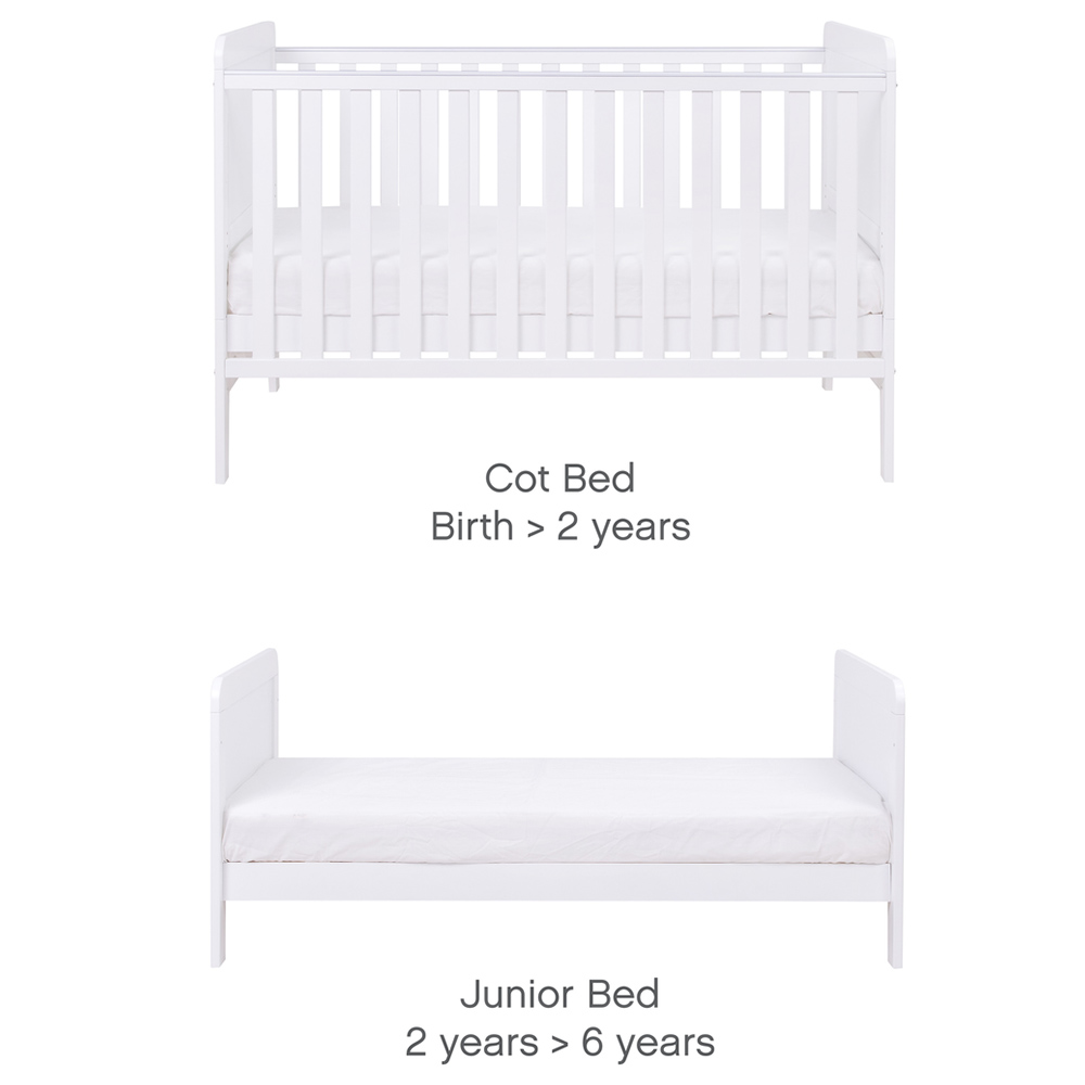 Tutti Bambini Rio Cot Bed With Cot Top Changer - White