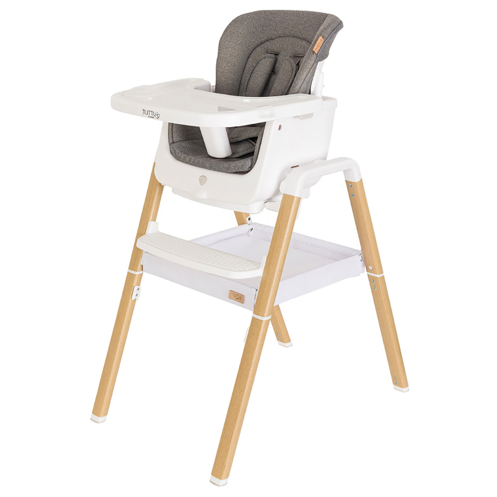 TUTTI Bambini Nova Wooden Highchair - Oak/White