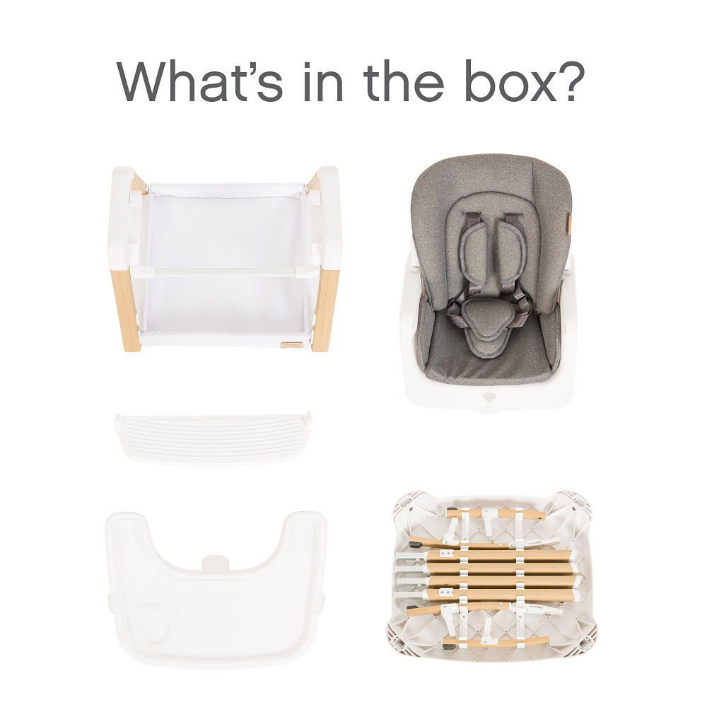 TUTTI Bambini Nova Wooden Highchair - Oak/White