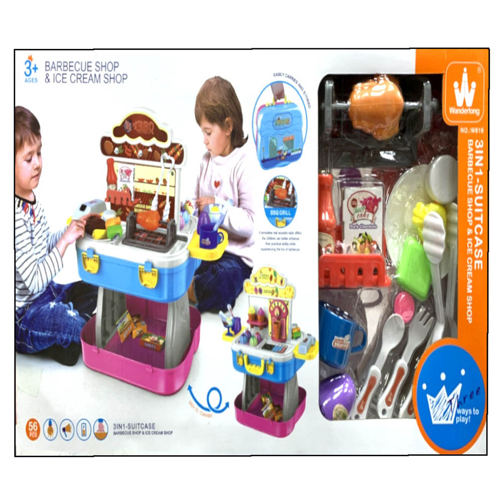 Haj - Barbeque & Ice Cream Shop Convertible Suitcase