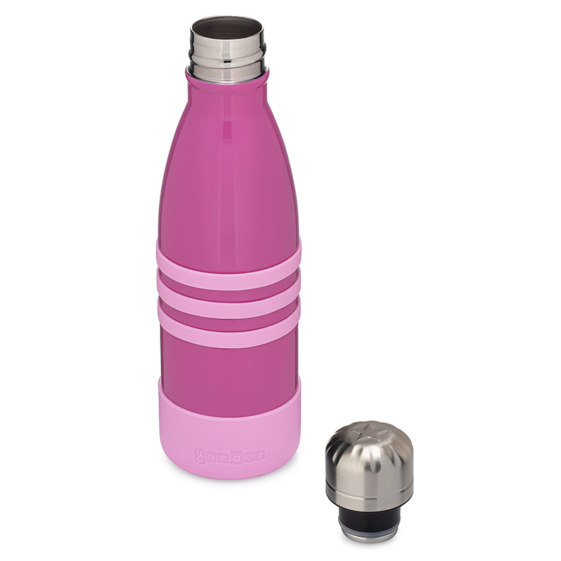 Yumbox Aqua Stainless Steel Bottle - Pacific Pink - 420ml